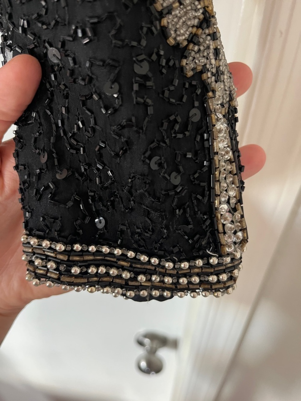 Vintage Embellished Black Sequin Cropped Jacket - Picture 13 of 16